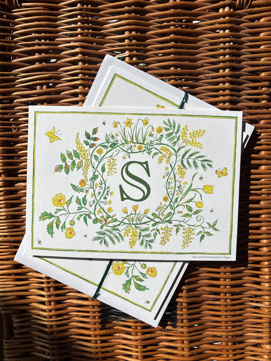 Yellow Floral ‘S’ Wreath